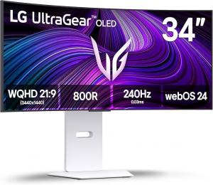 LG 34'' 34GX90SA-W UltraGear™ ívelt WQHD Smart Gaming OLED Monitor