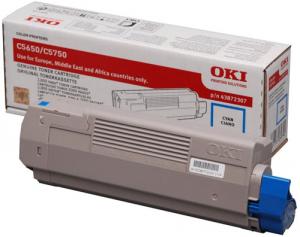 OKI TONER 43872307 (C5650/5750) CYAN 2k